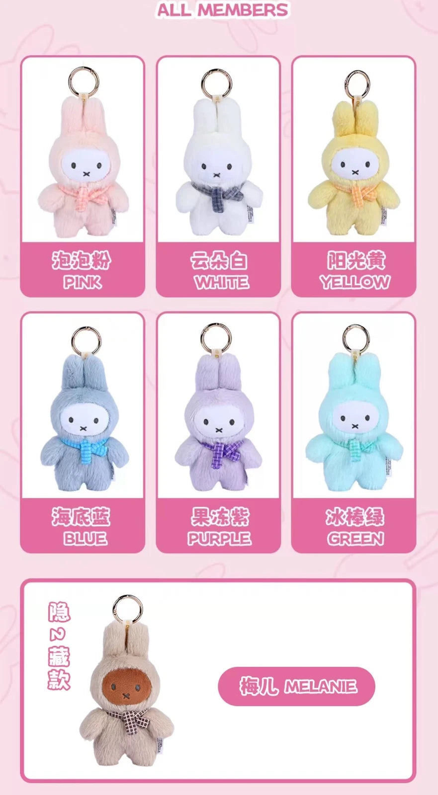 Miffy Macaron series 2 Plush Keychain - Blind box