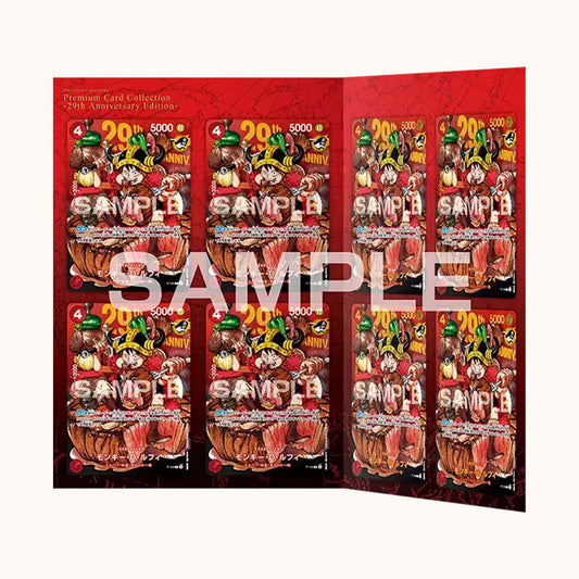 One Piece TCG: Luffy P-159 Promo Cards 29th Anniversary - 8 card Set